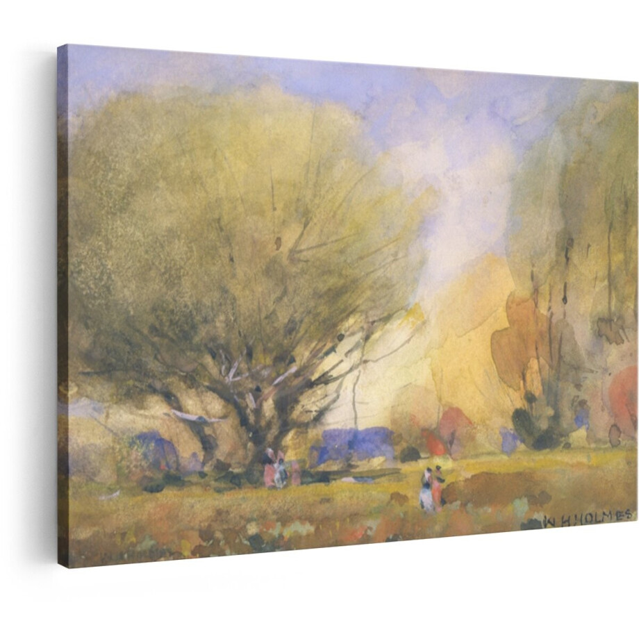 Artaza Canvas Schilderij Landschap - 120x80 cm - Wanddecoratie Natuur - Muurdecoratie Boom - Schilderijen Op Canvas Aquarel Artaza Canvas Schilderij Landschap - 120x80 cm - Wanddecoratie Natuur - Muurdecoratie Boom - Schilderijen Op Canvas Aquarel afbeelding 1