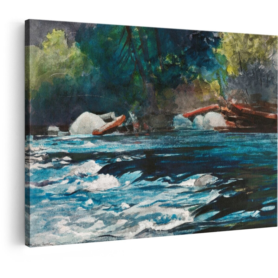 Artaza Canvas Schilderij Rivier - 60x40 cm - Wanddecoratie Natuur - Muurdecoratie Landschap - Decoratie Bos - Schilderijen Op Canvas Artaza Canvas Schilderij Rivier - 60x40 cm - Wanddecoratie Natuur - Muurdecoratie Landschap - Decoratie Bos - Schilderijen Op Canvas afbeelding 1