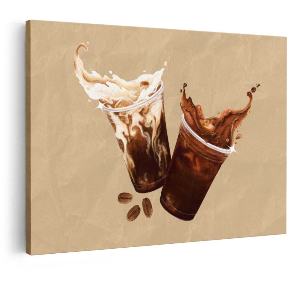 Artaza Canvas Schilderij Koffie - 60x40 cm - Wanddecoratie Iced Coffee - Muurdecoratie Keuken - Decoratie Koffiebonen Bruin Artaza Canvas Schilderij Koffie - 60x40 cm - Wanddecoratie Iced Coffee - Muurdecoratie Keuken - Decoratie Koffiebonen Bruin afbeelding 1