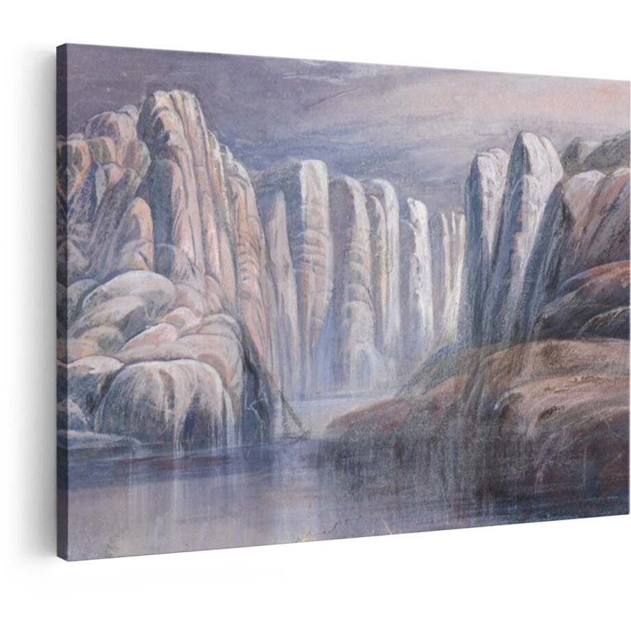 Artaza Canvas Schilderij Waterval - 120x80 cm - Wanddecoratie Landschap - Muurdecoratie Natuur - Decoratie Rotsen Kloof Artaza Canvas Schilderij Waterval - 120x80 cm - Wanddecoratie Landschap - Muurdecoratie Natuur - Decoratie Rotsen Kloof afbeelding 1