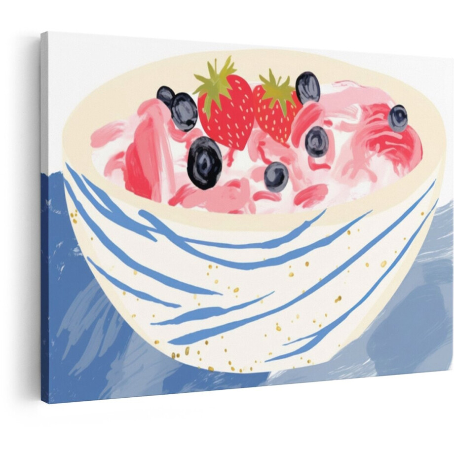 Artaza Canvas Schilderij Fruit Bowl - 30x20 cm - Wanddecoratie Keuken - Muurdecoratie Bosbessen Aardbei - Schilderijen Op Canvas Artaza Canvas Schilderij Fruit Bowl - 30x20 cm - Wanddecoratie Keuken - Muurdecoratie Bosbessen Aardbei - Schilderijen Op Canvas afbeelding 1