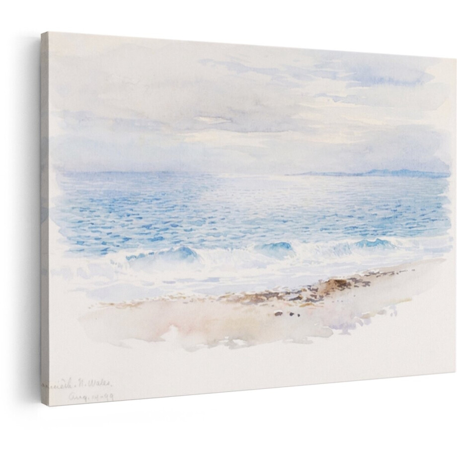 Artaza Canvas Schilderij Strand Zee - 90x60 cm - Wanddecoratie Natuur - Muurdecoratie Landschap - Decoratie Golven Horizon Artaza Canvas Schilderij Strand Zee - 90x60 cm - Wanddecoratie Natuur - Muurdecoratie Landschap - Decoratie Golven Horizon afbeelding 1