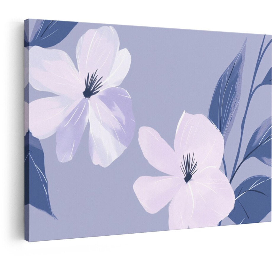 Artaza Canvas Schilderij Bloemen - 90x60 cm - Wanddecoratie Boho - Muurdecoratie Slaapkamer - Decoratie Bloem - Paars Artaza Canvas Schilderij Bloemen - 90x60 cm - Wanddecoratie Boho - Muurdecoratie Slaapkamer - Decoratie Bloem - Paars afbeelding 1