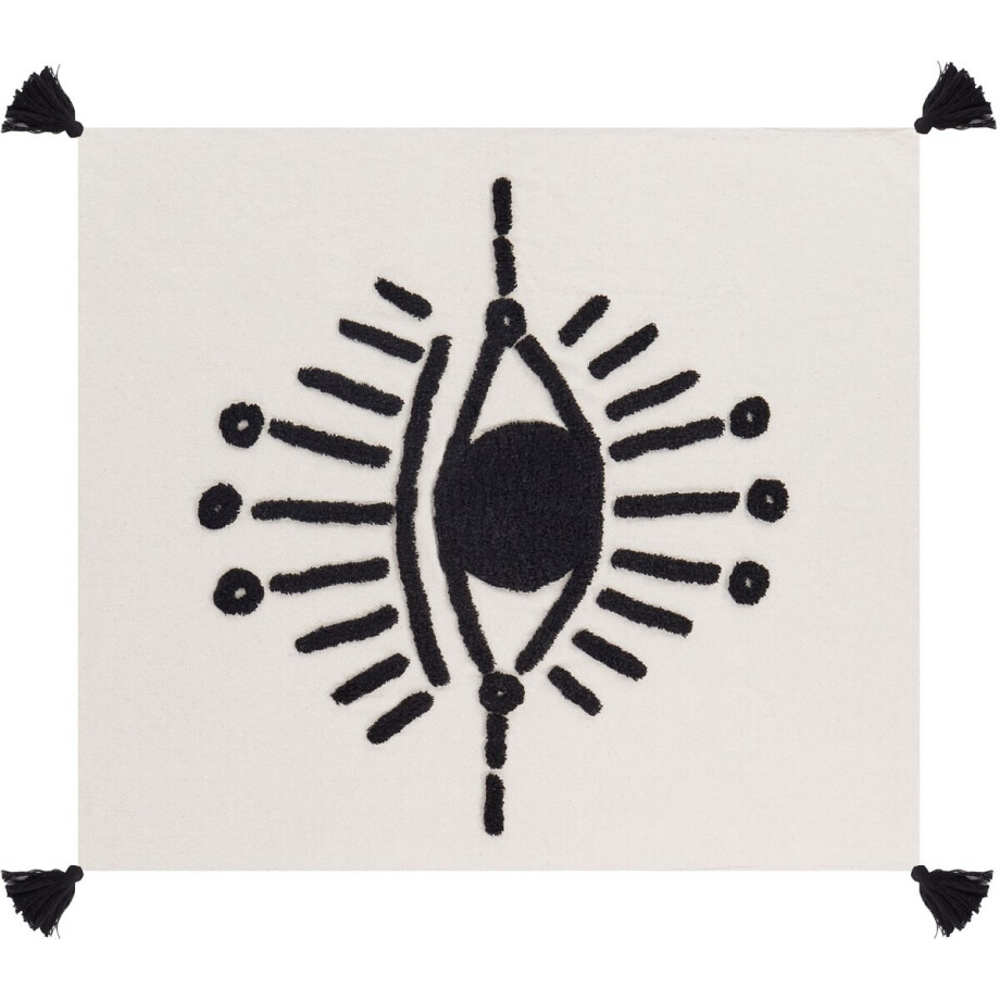 BELIANI SEDIO - Deken - Wit/Zwart - 125 x 150 cm - Katoen afbeelding 1