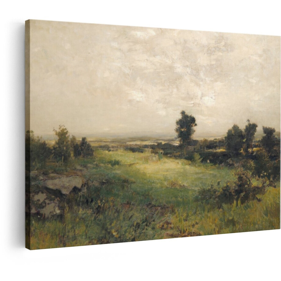 Artaza Canvas Schilderij Landschap - 60x40 cm - Wanddecoratie Natuur - Muurdecoratie Schilderij Bos - Decoratie Groene Velden Bomen Artaza Canvas Schilderij Landschap - 60x40 cm - Wanddecoratie Natuur - Muurdecoratie Schilderij Bos - Decoratie Groene Velden Bomen afbeelding 1