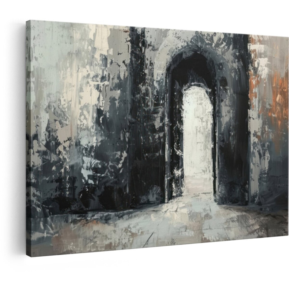 Artaza Canvas Schilderij Abstract - 120x80 cm - Wanddecoratie Industrieel - Muurdecoratie Donkere Boog - Decoratie Schilderij Met Licht Artaza Canvas Schilderij Abstract - 120x80 cm - Wanddecoratie Industrieel - Muurdecoratie Donkere Boog - Decoratie Schilderij Met Licht afbeelding 1