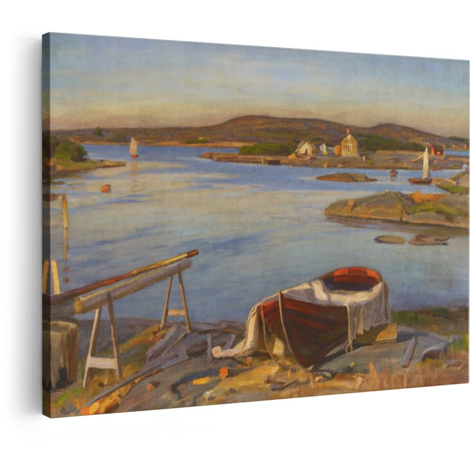 Artaza Canvas Schilderij Landschap - 60x40 cm - Wanddecoratie Zonsondergang - Muurdecoratie Kustlijn - Decoratie Zeilboot Natuur Artaza Canvas Schilderij Landschap - 60x40 cm - Wanddecoratie Zonsondergang - Muurdecoratie Kustlijn - Decoratie Zeilboot Natuur afbeelding 1