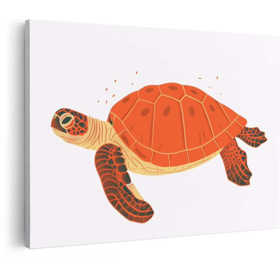Artaza Canvas Schilderij Zeeschildpad - 60x40 cm - Wanddecoratie Kinderkamer - Muurdecoratie Dieren - Decoratie Zee Oranje Artaza Canvas Schilderij Zeeschildpad - 60x40 cm - Wanddecoratie Kinderkamer - Muurdecoratie Dieren - Decoratie Zee Oranje afbeelding 1
