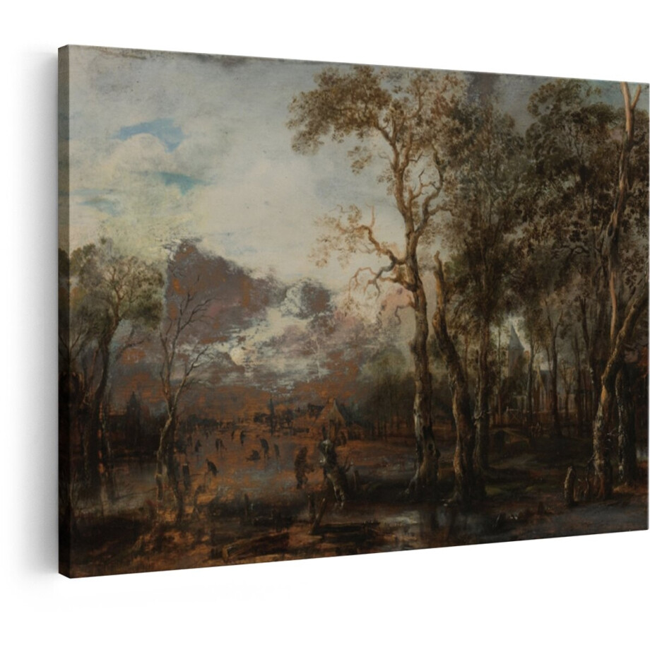 Artaza Canvas Schilderij Landschap - 30x20 cm - Wanddecoratie Winter - Muurdecoratie Klassieke Schilderijen - Schilderijen Op Canvas Bomen Artaza Canvas Schilderij Landschap - 30x20 cm - Wanddecoratie Winter - Muurdecoratie Klassieke Schilderijen - Schilderijen Op Canvas Bomen afbeelding 1