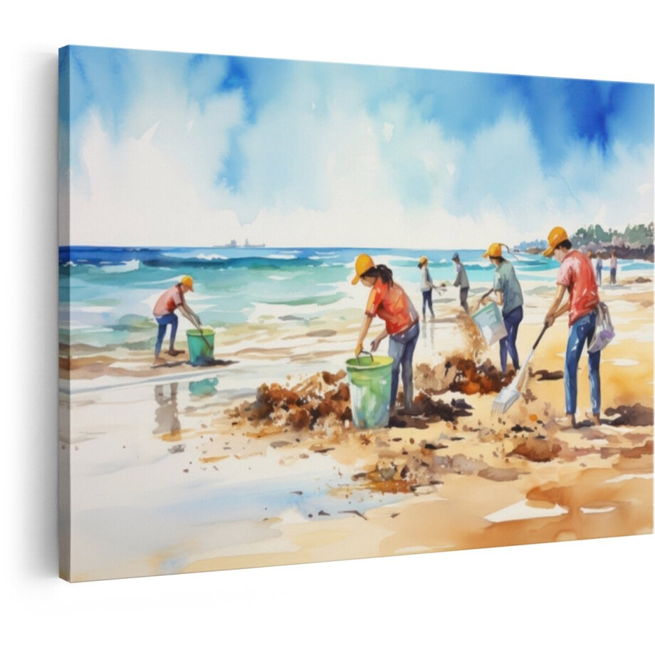 Artaza Canvas Schilderij Zee - 30x20 cm - Wanddecoratie Strand Aquarel - Muurdecoratie Kust - Schilderijen Op Canvas Artaza Canvas Schilderij Zee - 30x20 cm - Wanddecoratie Strand Aquarel - Muurdecoratie Kust - Schilderijen Op Canvas afbeelding 1