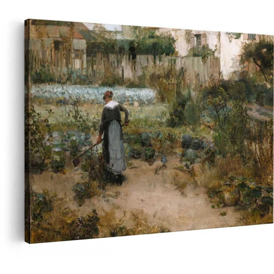 Artaza Canvas Schilderij Tuinierende Vrouw - 30x20 cm - Wanddecoratie Moestuin - Muurdecoratie Landelijk - Kamer Accessoires Groen Artaza Canvas Schilderij Tuinierende Vrouw - 30x20 cm - Wanddecoratie Moestuin - Muurdecoratie Landelijk - Kamer Accessoires Groen afbeelding 1