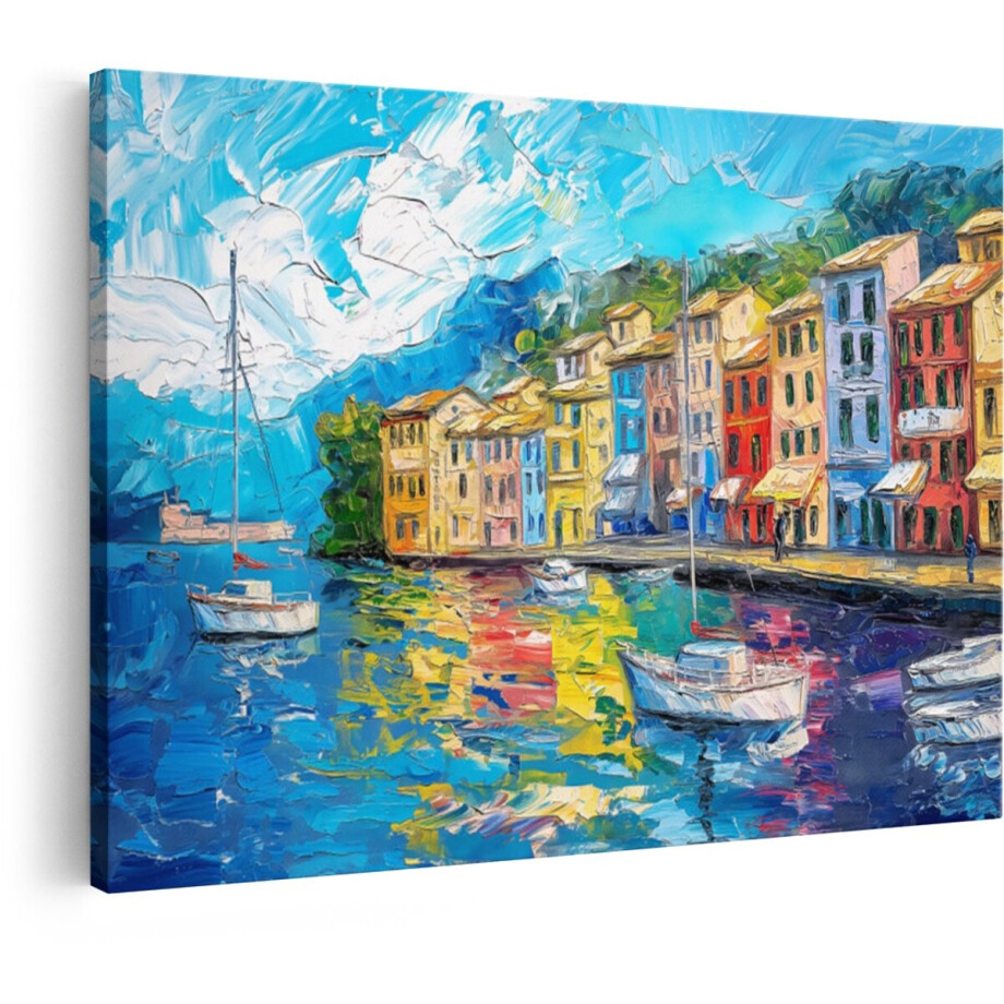 Artaza Canvas Schilderij Portofino Haven - 30x20 cm - Wanddecoratie Italie - Muurdecoratie Landschap - Kleurrijke Kamer Accessoires Artaza Canvas Schilderij Portofino Haven - 30x20 cm - Wanddecoratie Italie - Muurdecoratie Landschap - Kleurrijke Kamer Accessoires afbeelding 1
