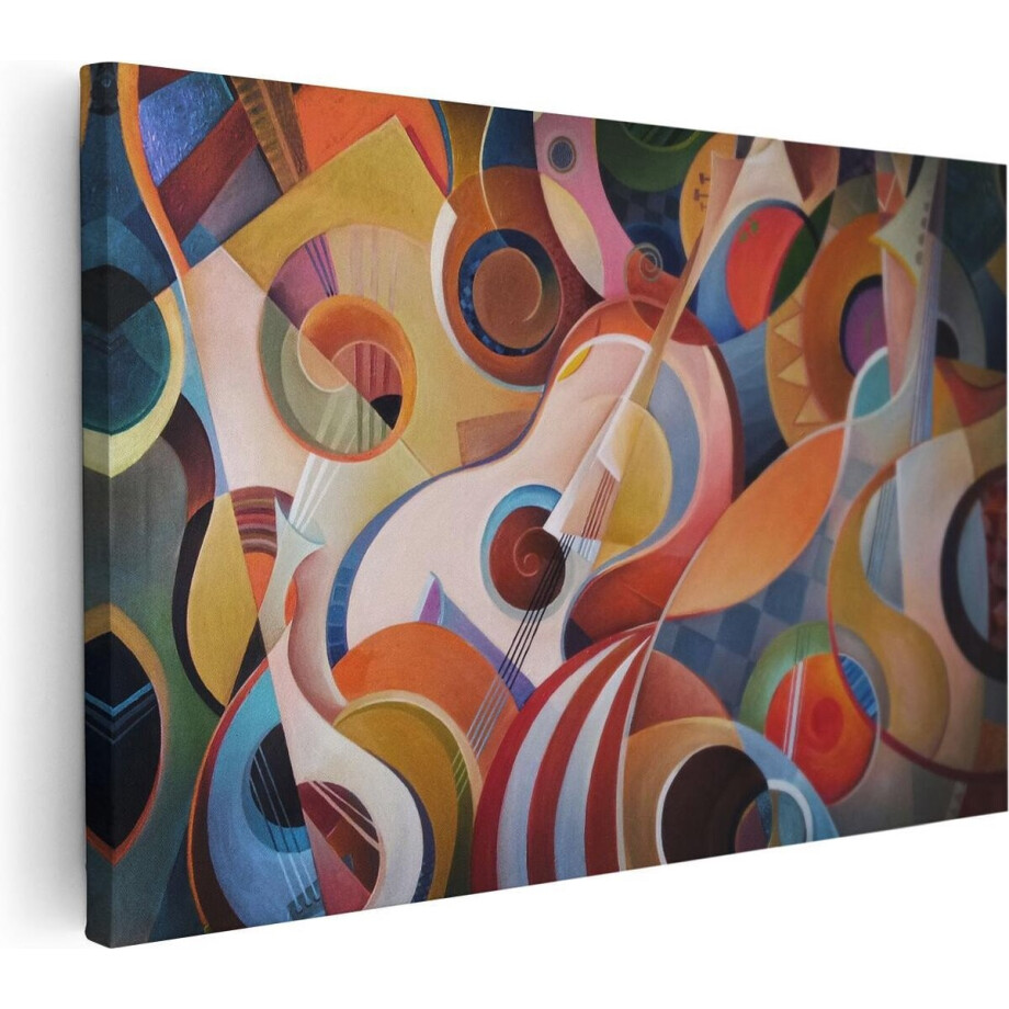 Artaza Canvas Schilderij Abstract - 60x40 cm - Wanddecoratie Muziek - Muurdecoratie Gitaar - Schilderijen Op Canvas Artaza Canvas Schilderij Abstract - 60x40 cm - Wanddecoratie Muziek - Muurdecoratie Gitaar - Schilderijen Op Canvas afbeelding 1