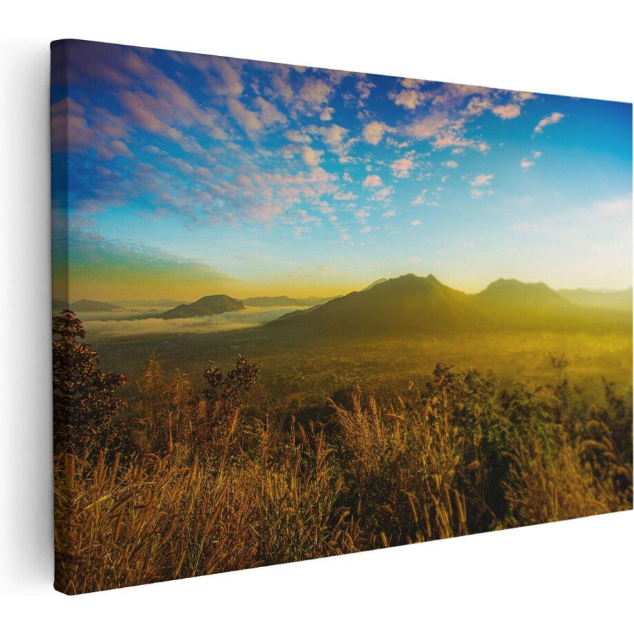 Artaza Canvas Schilderij Bergen Met Mist In Thailand - 90x60 - Foto Op Canvas - Canvas Print - Muurdecoratie Artaza Canvas Schilderij Bergen Met Mist In Thailand - 90x60 - Foto Op Canvas - Canvas Print - Muurdecoratie afbeelding 1
