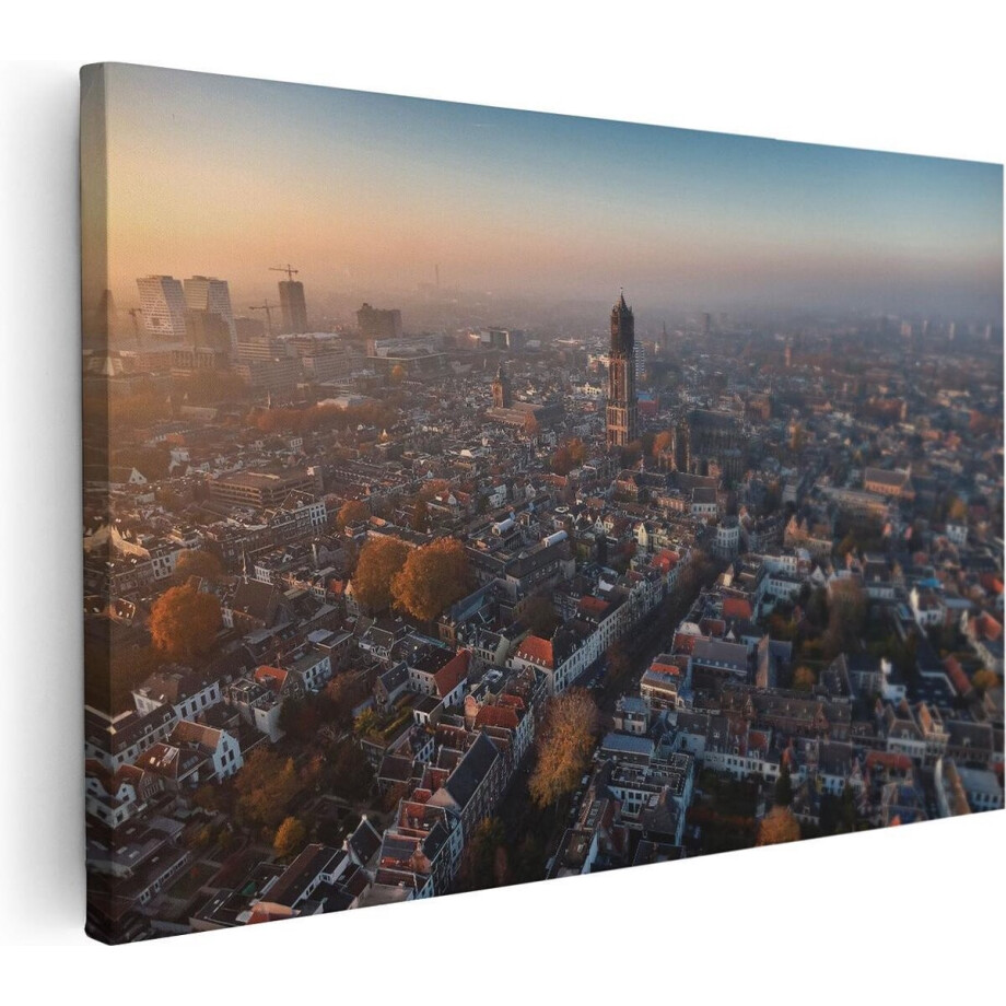 Artaza Canvas Schilderij Utrecht Vanuit De Lucht - 30x20 - Klein - Foto Op Canvas - Canvas Print afbeelding 1