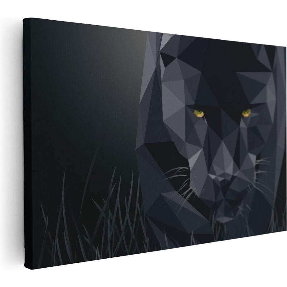 Artaza Canvas Schilderij Zwarte Panter - 30x20 cm - Klein - Wanddecoratie Dieren - Muurdecoratie Jungle - Kamer Accessoires Artaza Canvas Schilderij Zwarte Panter - 30x20 cm - Klein - Wanddecoratie Dieren - Muurdecoratie Jungle - Kamer Accessoires afbeelding 1