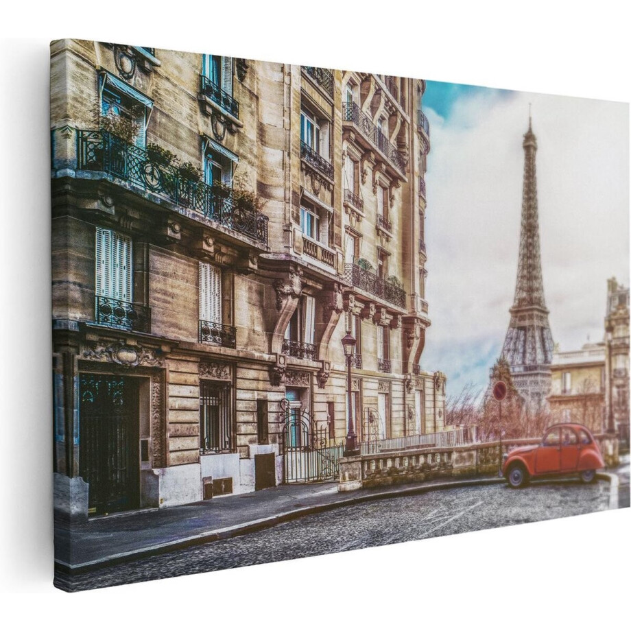 Artaza Canvas Schilderij Eiffeltoren In Parijs Met Een Rode Kever Auto - 90x60 - Foto Op Canvas - Canvas Print - Muurdecoratie Artaza Canvas Schilderij Eiffeltoren In Parijs Met Een Rode Kever Auto - 90x60 - Foto Op Canvas - Canvas Print - Muurdecoratie afbeelding 1