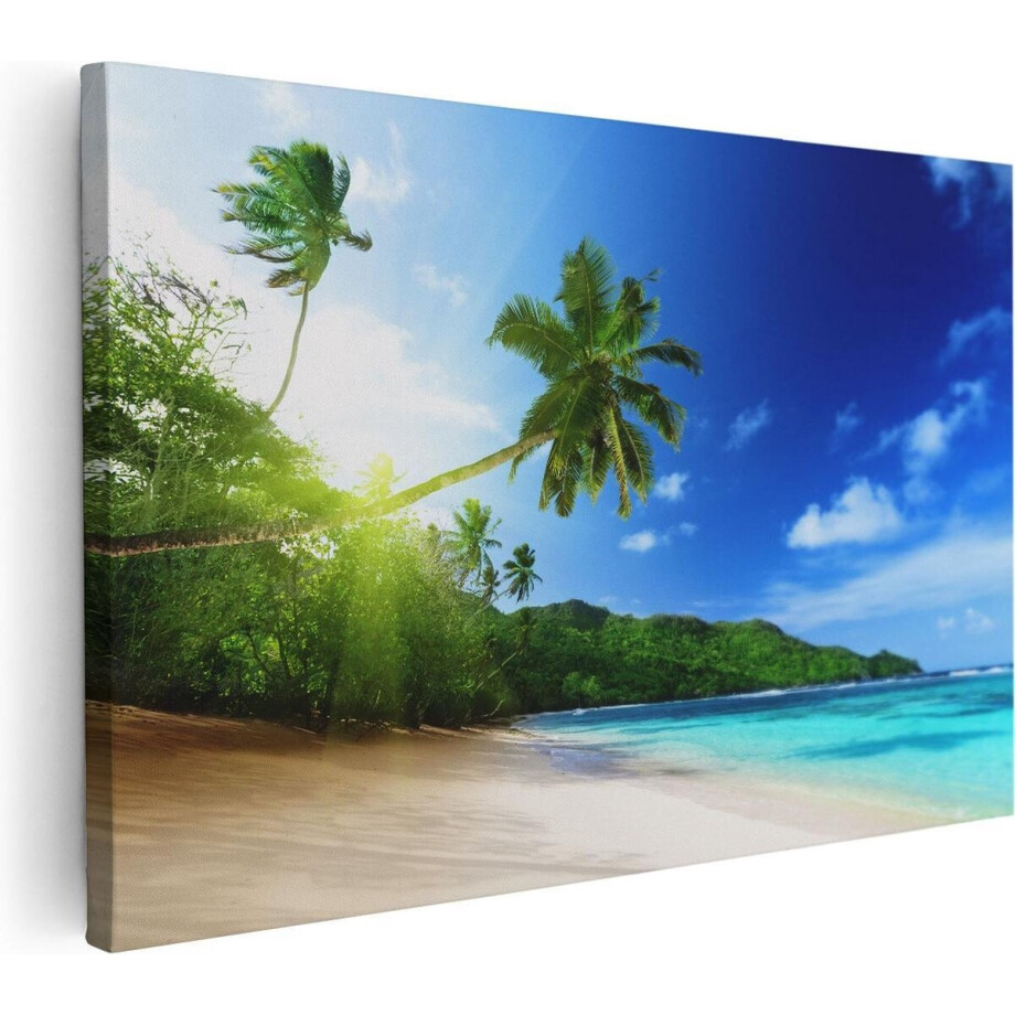 Artaza Canvas Schilderij Strand - 90x60 cm - Wanddecoratie Zee - Muurdecoratie Tropisch Strand - Schilderijen Op Canvas Palmboom Artaza Canvas Schilderij Strand - 90x60 cm - Wanddecoratie Zee - Muurdecoratie Tropisch Strand - Schilderijen Op Canvas Palmboom afbeelding 1