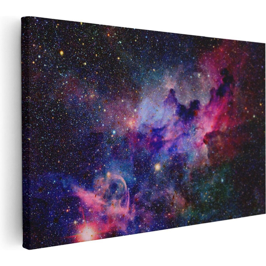 Artaza Canvas Schilderij Ruimte - 60x40 cm - Wanddecoratie Sterren - Muurdecoratie Universum - Schilderijen Op Canvas Natuur afbeelding 1