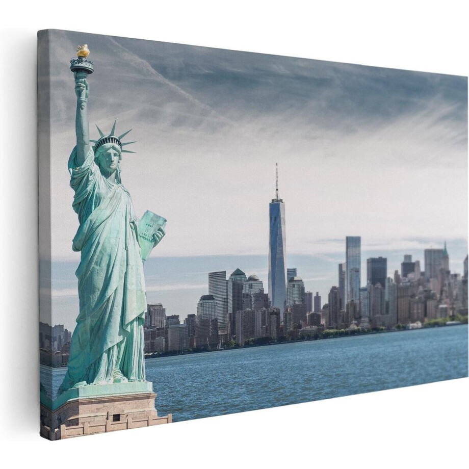 Artaza Canvas Schilderij Vrijheidsbeeld In New York  - 90x60 - Foto Op Canvas - Canvas Print Artaza Canvas Schilderij Vrijheidsbeeld In New York  - 90x60 - Foto Op Canvas - Canvas Print afbeelding 1
