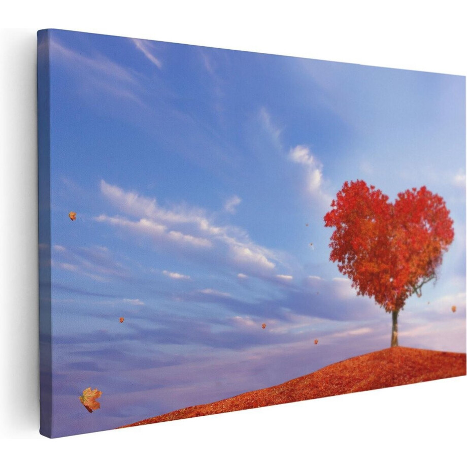 Artaza Canvas Schilderij Hartboom - 90x60 cm - Wanddecoratie Herfst - Muurdecoratie Boom - Canvas Schilderij Natuur Artaza Canvas Schilderij Hartboom - 90x60 cm - Wanddecoratie Herfst - Muurdecoratie Boom - Canvas Schilderij Natuur afbeelding 1