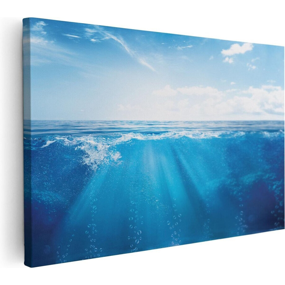 Artaza Canvas Schilderij Zee - 120x80 cm - Groot - Wanddecoratie Onderwater - Muurdecoratie Strand - Decoratie Zonlicht Artaza Canvas Schilderij Zee - 120x80 cm - Groot - Wanddecoratie Onderwater - Muurdecoratie Strand - Decoratie Zonlicht afbeelding 1