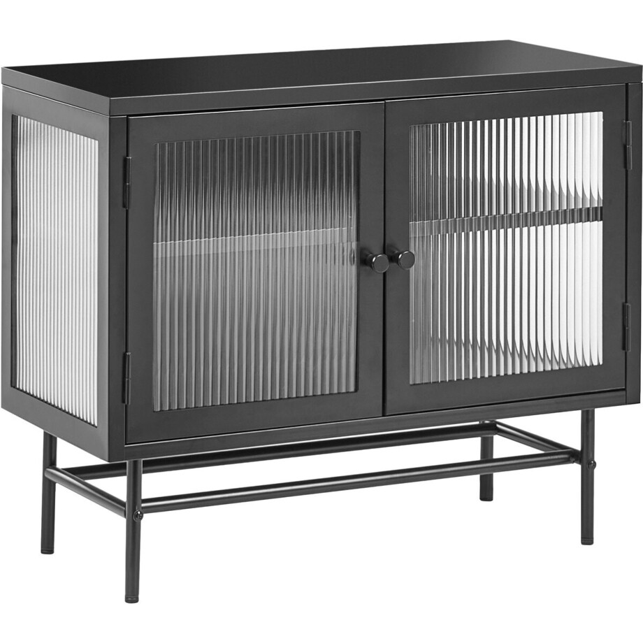 DEVON - Dressoir 2-deurs - Zwart - Staal afbeelding 1