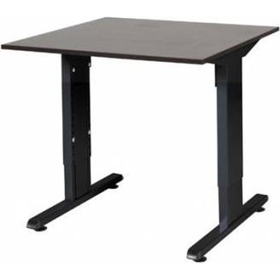 Verstelbaar Bureau - 80x80 logan - zwart frame afbeelding 1