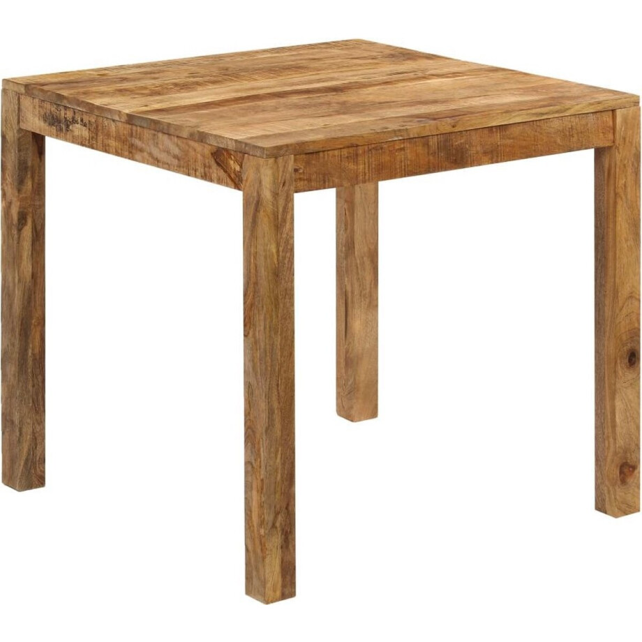 vidaXL - Eettafel - 82x80x76 - cm - massief - mangohout afbeelding 1