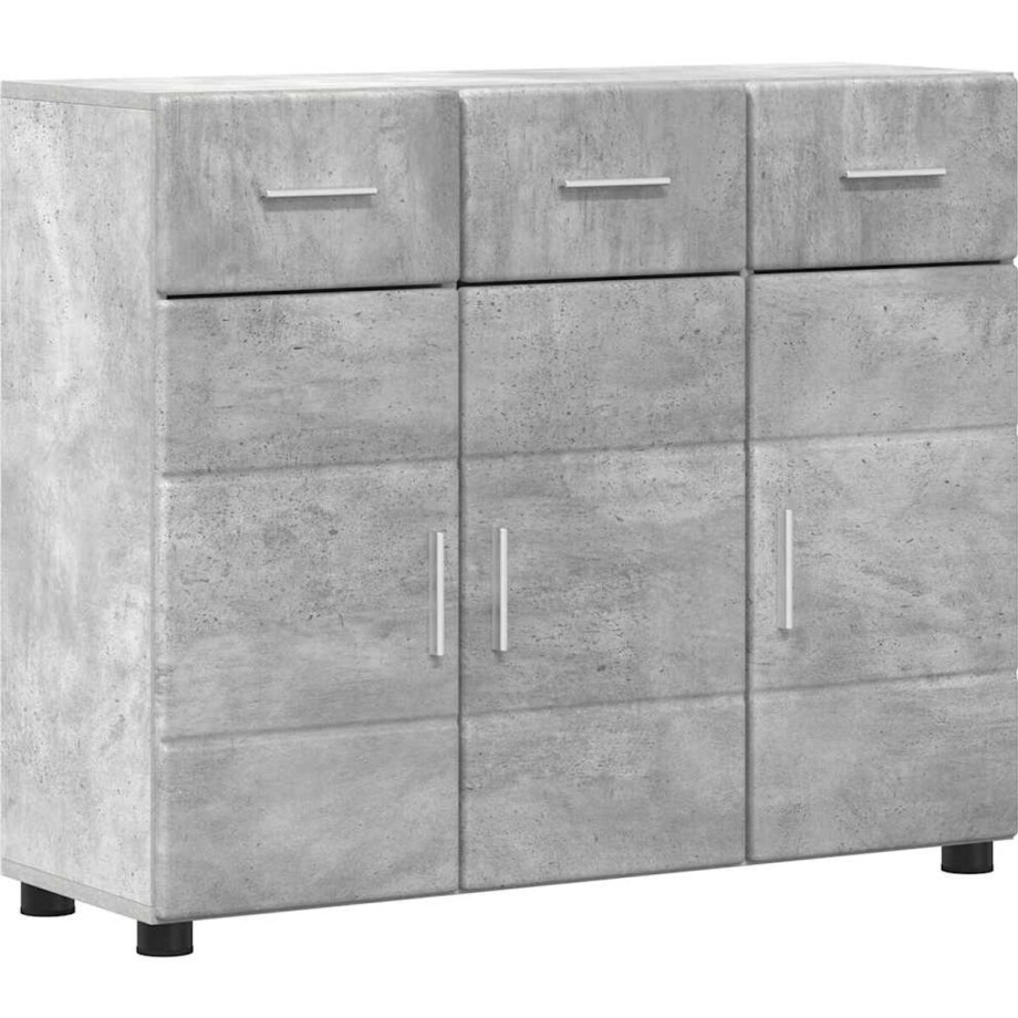 vidaXL - Dressoir - FLORIN - Beton - Grijs - 88,5 - x - 30,5 - x - 73 - cm - Bewerkt - hout vidaXL - Dressoir - FLORIN - Beton - Grijs - 88,5 - x - 30,5 - x - 73 - cm - Bewerkt - hout afbeelding 1