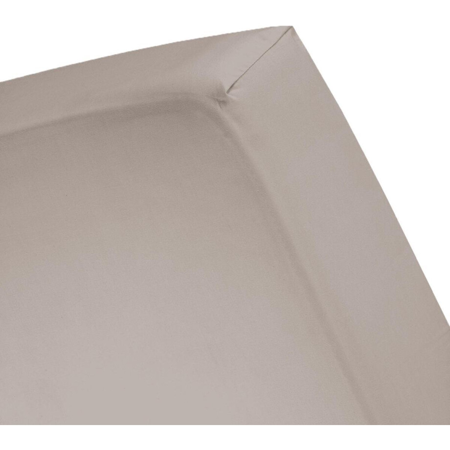 Cinderella Weekend Hoeslaken - Geschikt voor Boxspring - Katoen - 90x200 cm - tot 35 cm matrashoogte - Taupe afbeelding 1