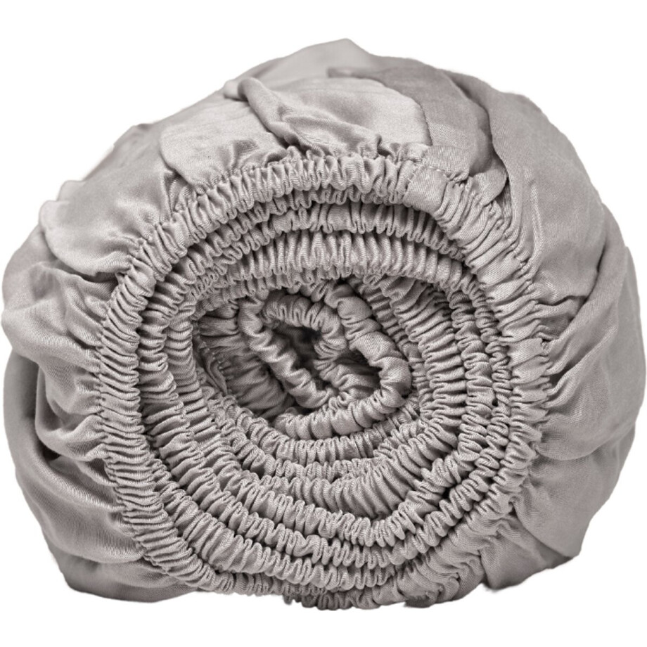 Coco & Cici Coco & Cici zacht, luxe en duurzaam beddengoed - hoeslaken - lits-jumeaux - 180 x 200 x 30 - greige 180x200x30 afbeelding 1