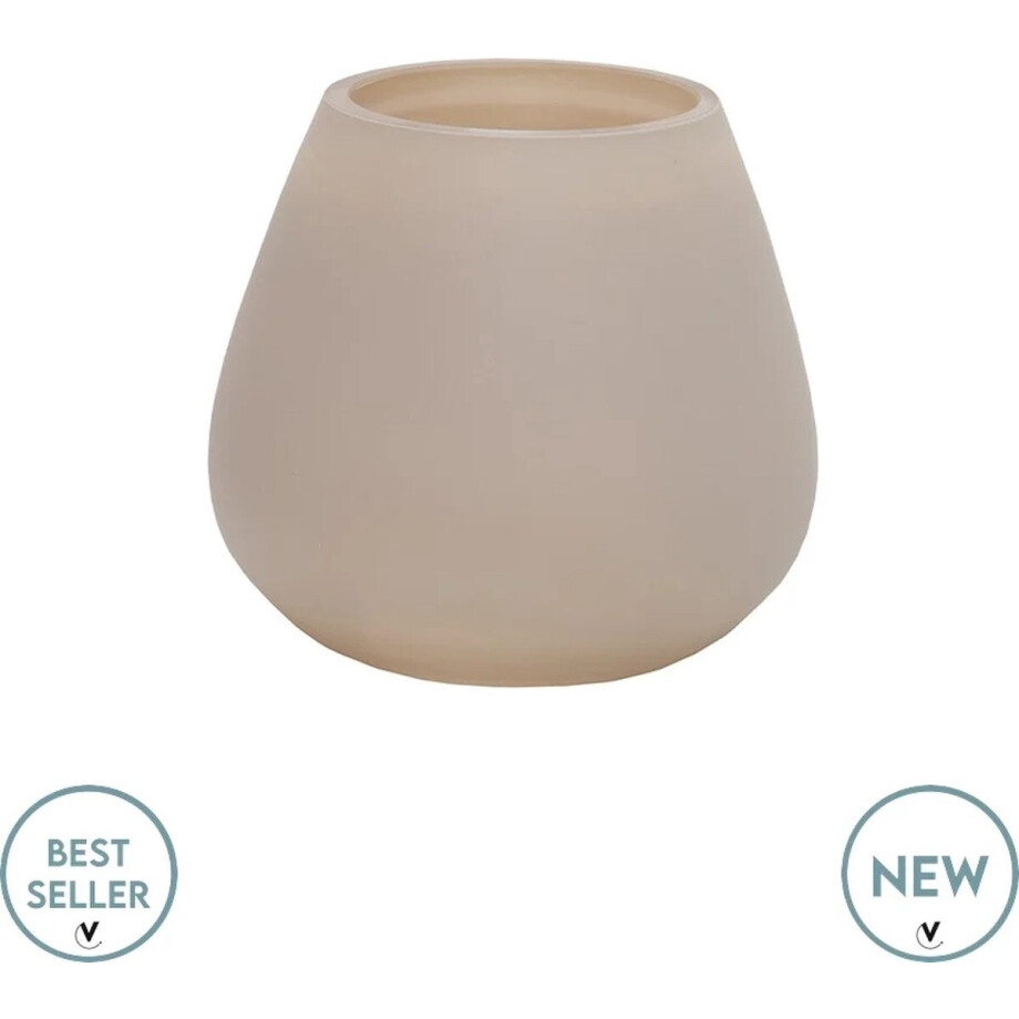 Waxinelichthouder Tasman | X Small | matte ivory | klein vaasje | Ø12,5 x H11,5 cm - set van 2 afbeelding 1