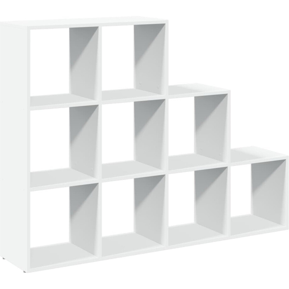 vidaXL - Kamerscherm - / - boekenkast - 3-laags - 137,5x29x103,5 - cm - hout - wit vidaXL - Kamerscherm - / - boekenkast - 3-laags - 137,5x29x103,5 - cm - hout - wit afbeelding 1