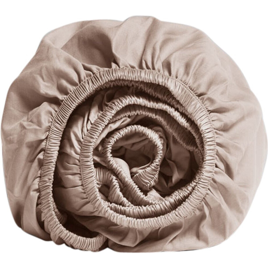 Yumeko hoeslaken katoensatijn dusty roze 180x220x30 - Bio, eco & fairtrade Yumeko hoeslaken katoensatijn dusty roze 180x220x30 - Bio, eco & fairtrade afbeelding 1