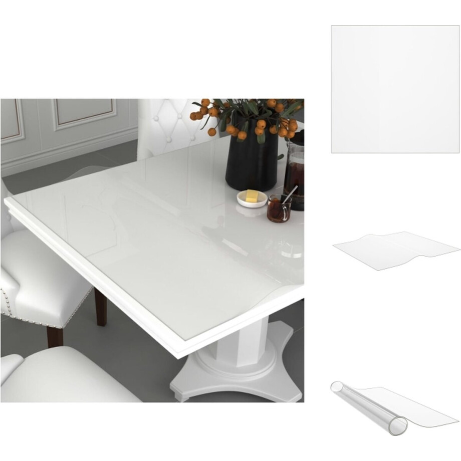 vidaXL - Tafelbeschermer - 70x70 - cm - 1,6 - mm - PVC - transparant vidaXL - Tafelbeschermer - 70x70 - cm - 1,6 - mm - PVC - transparant afbeelding 1