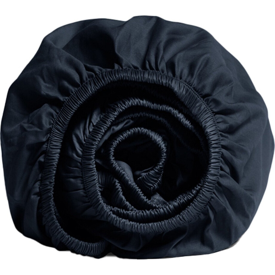 Yumeko hoeslaken katoensatijn blueberry 90x200x30 - Bio, eco & fairtrade afbeelding 1