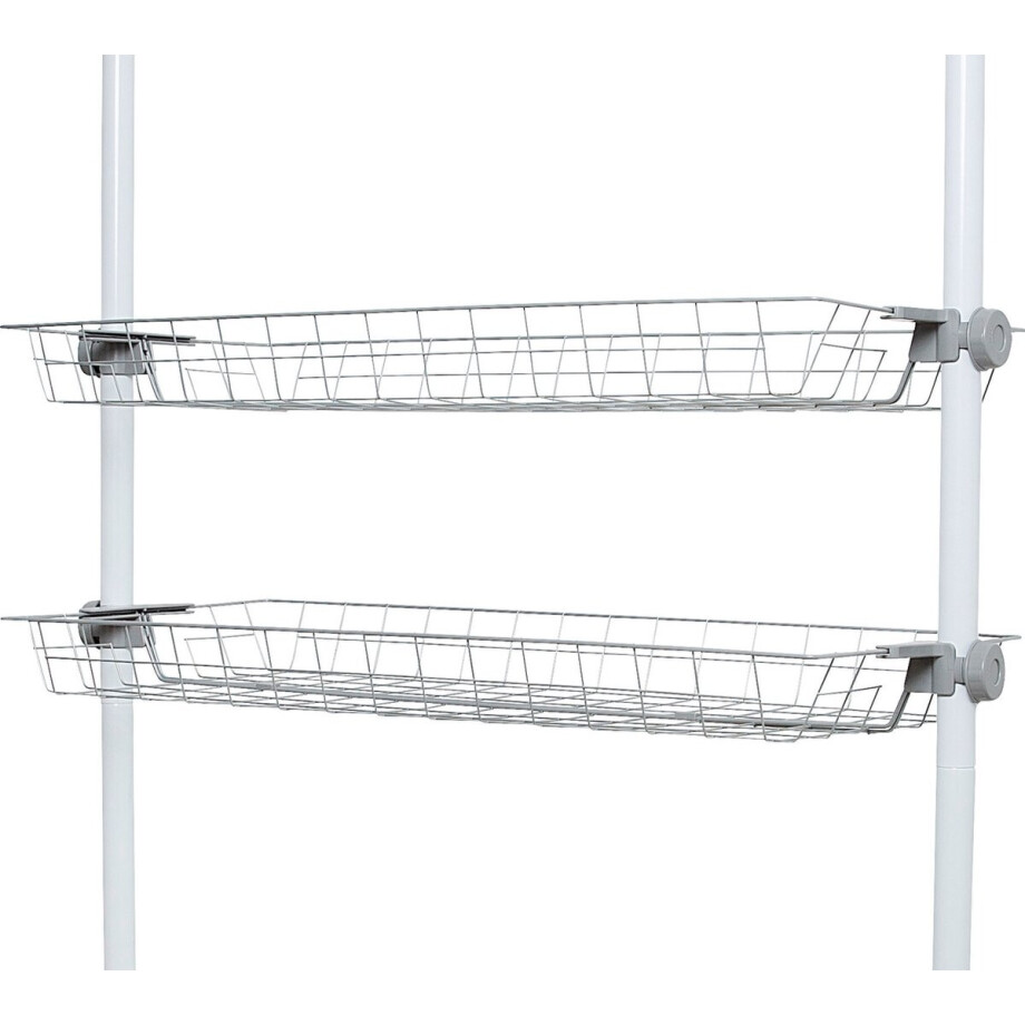Wenko Opbergmanden Herkules 94 X 8 X 38 Cm Rvs Grijs 2 Stuks afbeelding 1