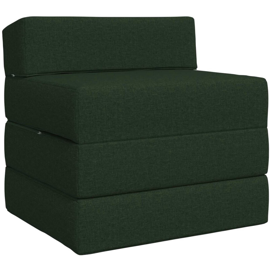 vidaXL - Vouwbare - Sofa - Bed - Donkergroen - 200 - x - 70 - x - 15 - cm - Stof vidaXL - Vouwbare - Sofa - Bed - Donkergroen - 200 - x - 70 - x - 15 - cm - Stof afbeelding 1