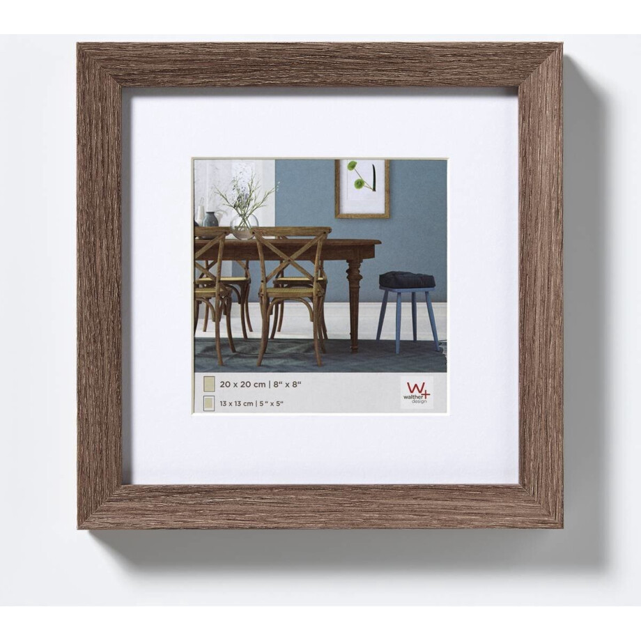 Walther Fiorito - MDF Houten lijst - Fotoformaat 40x40 cm - Walnoot afbeelding 1