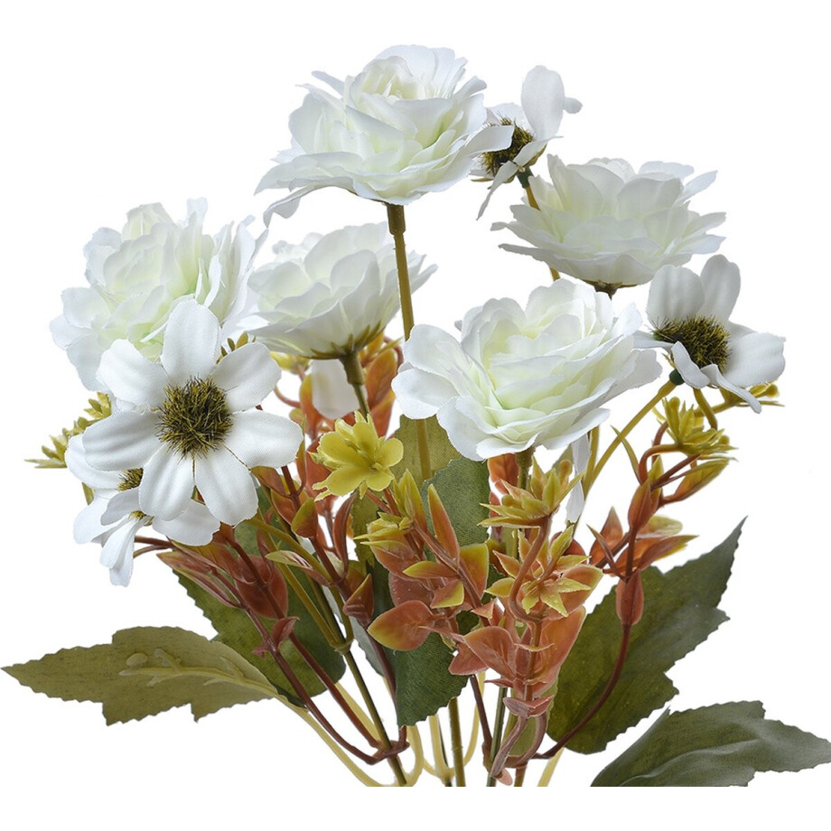 Clayre & Eef Kunstbloem 29 cm Wit Kunststof Clayre & Eef Kunstbloem 29 cm Wit Kunststof afbeelding 1