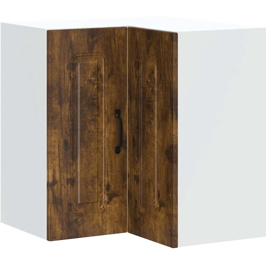 vidaXL - Keukenwandhoekkast - Kalmar - bewerkt - hout - gerookt - eikenkleurig afbeelding 1