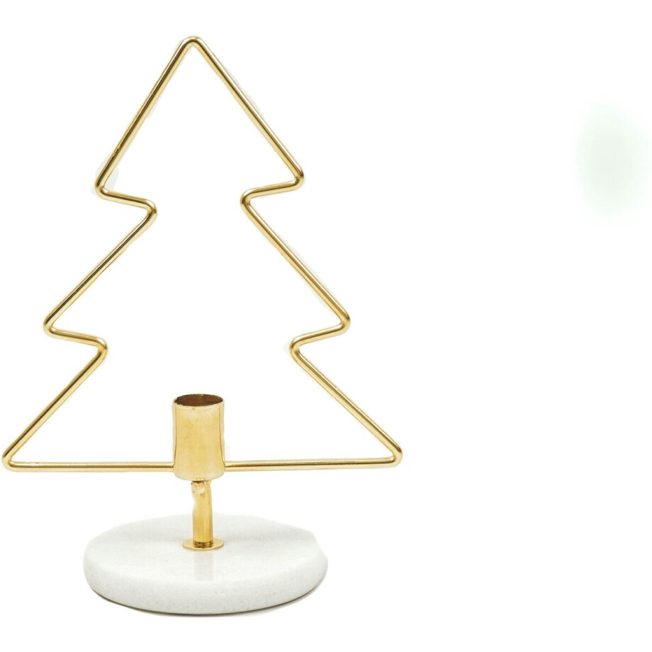 Housevitamin kerstboom - kerstboom kandelaar - gouden kerstboom - marmer - kerst afbeelding 1