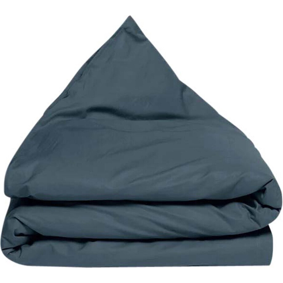 Yumeko kinderdekbedovertrek percal katoen blauw 100x135 - Bio, eco & fairtrade Yumeko kinderdekbedovertrek percal katoen blauw 100x135 - Bio, eco & fairtrade afbeelding 1