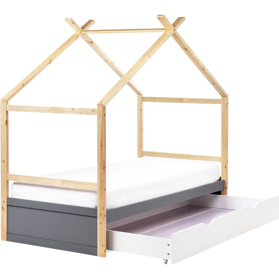 ORGEVAL - Daybed voor kinderen - Grijs - 90 x 200 cm - Grenenhout ORGEVAL - Daybed voor kinderen - Grijs - 90 x 200 cm - Grenenhout afbeelding 1