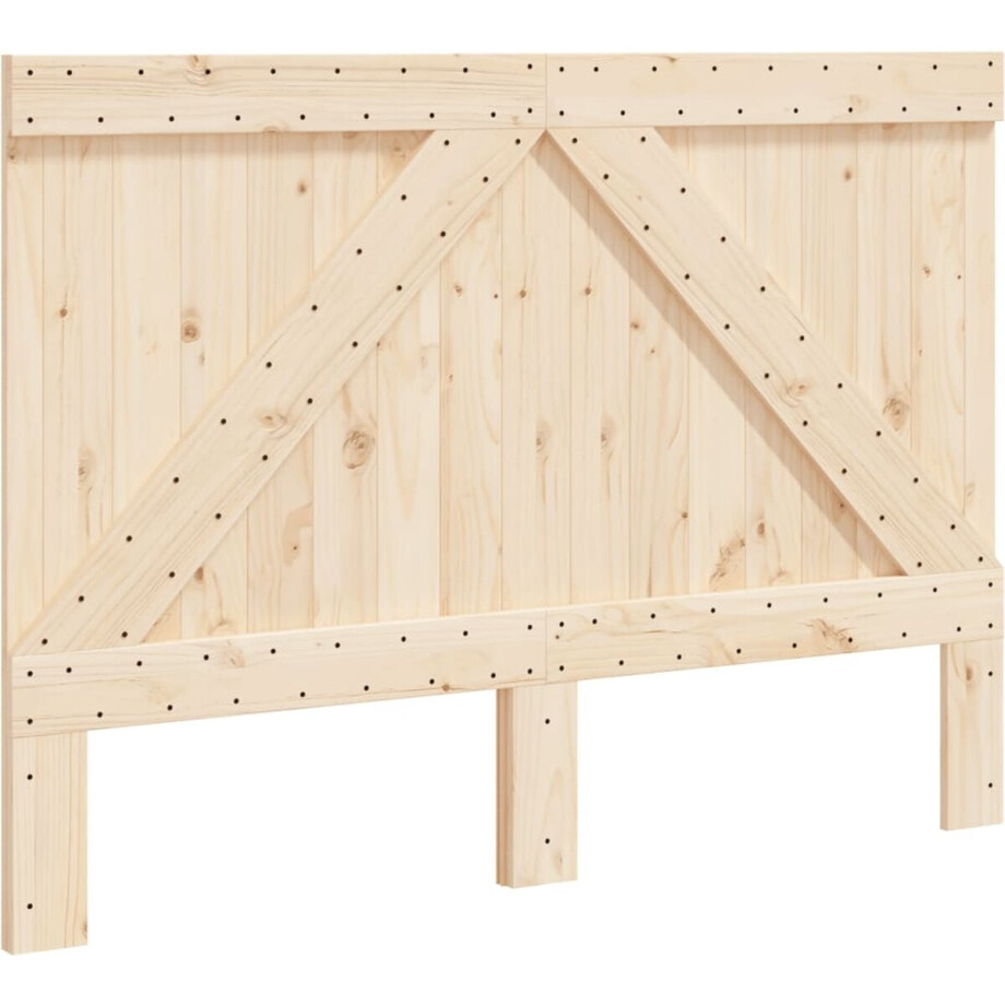 vidaXL - Hoofdbord - 140x104 - cm - massief - grenenhout afbeelding 1