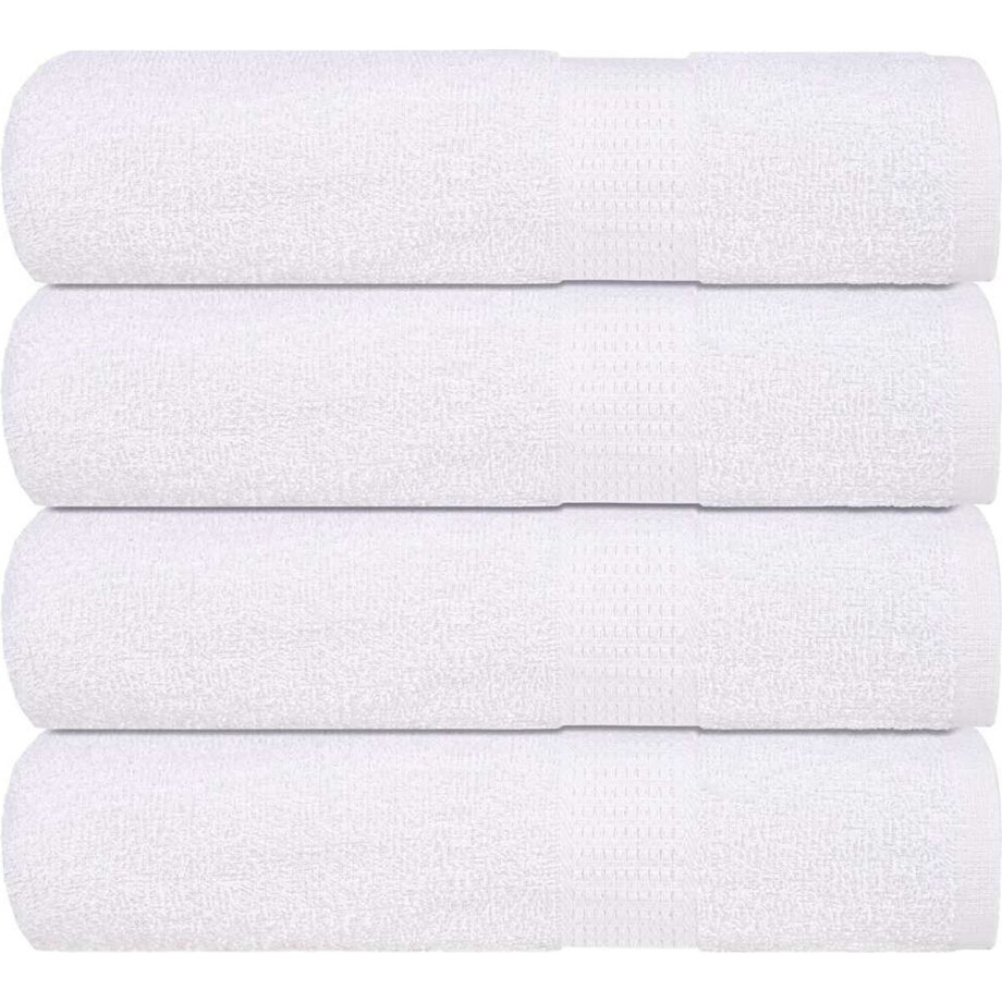 vidaXL - Douchehanddoeken - FROGN - 4 - st - 70x140 - cm - 360 - g/m² - wit vidaXL - Douchehanddoeken - FROGN - 4 - st - 70x140 - cm - 360 - g/m² - wit afbeelding 1