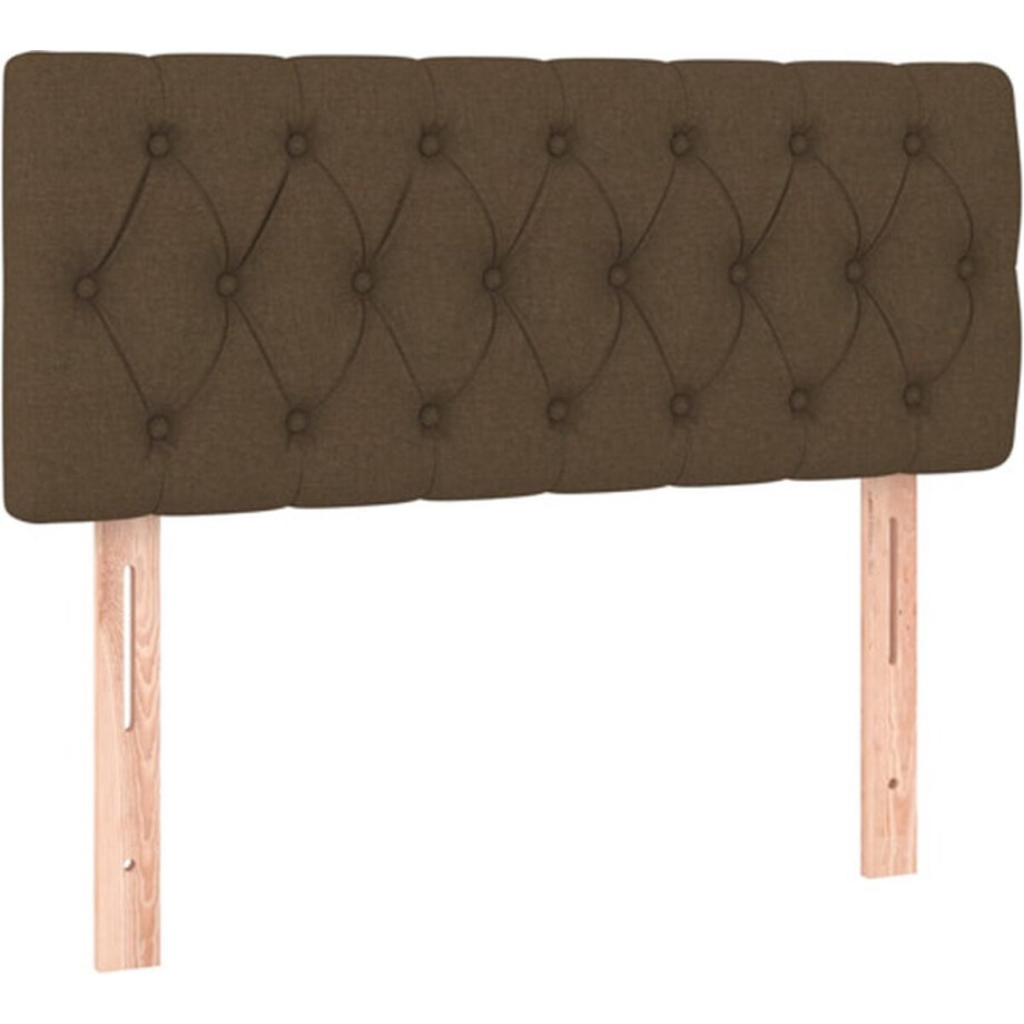vidaXL - Hoofdbord - 90x7x78/88 - cm - stof - donkerbruin afbeelding 1