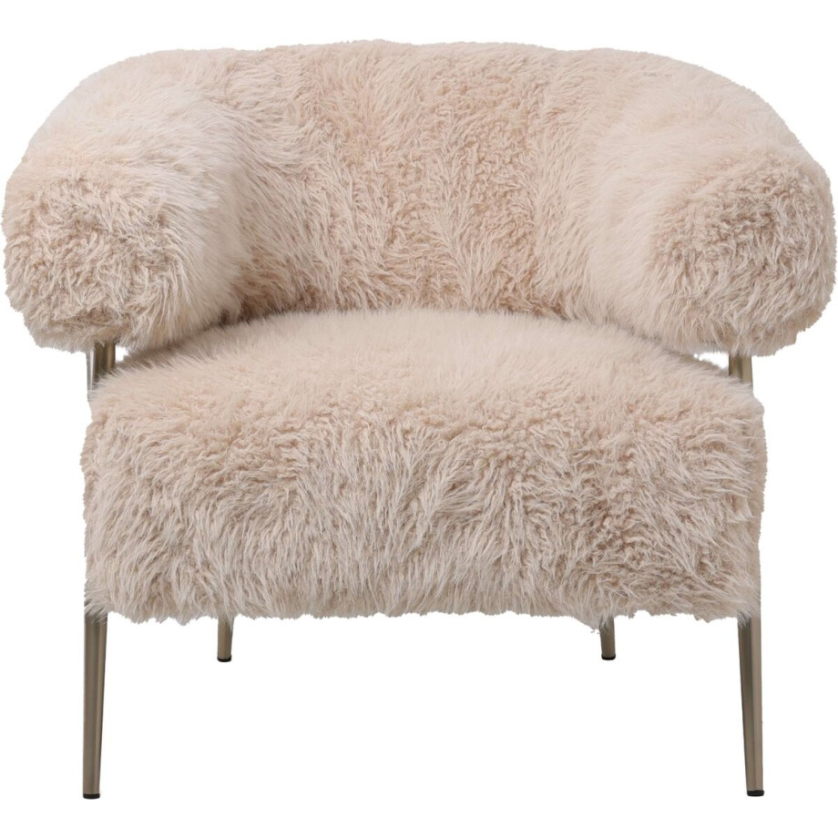 PTMD - Fauteuil Hair - Beige - 85x74x78.5cm afbeelding 1