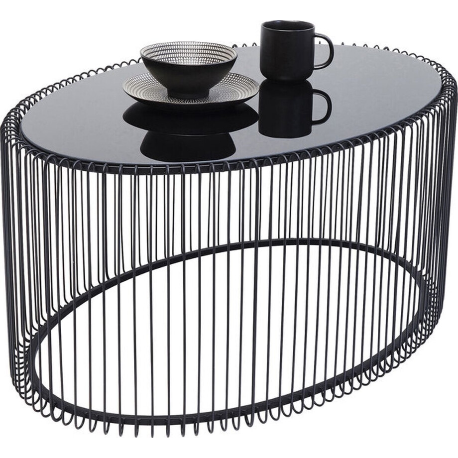 Kare Salontafel Wire Uno Oval Black Kare Salontafel Wire Uno Oval Black afbeelding 1